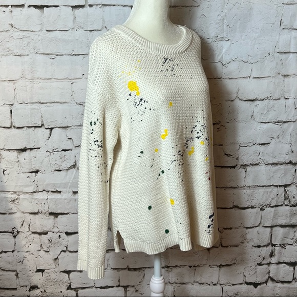 Dolls Kill Paint Splatter Knit Sweater, Size Large - Picture 7 of 15